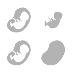 icon of a child in the mother's womb on a white background, vector illustration