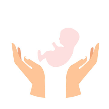hands icon, baby on a white background, vector illustration