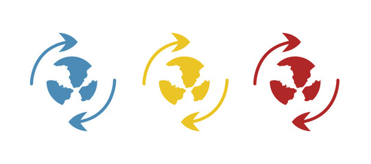 Fototapeta premium planet icon on a white background, vector illustration