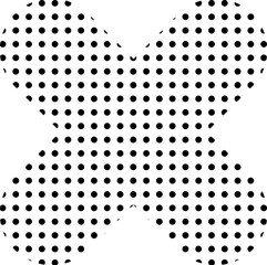Trendy vector minimalist geometric basic dots flower element. Shape abstract figure bauhaus form. Retro style texture illustration. Modern design poster, cover, card design
