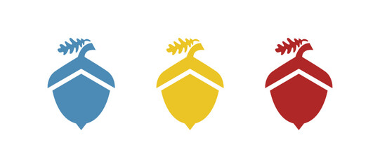 acorn icon on a white background, vector illustration