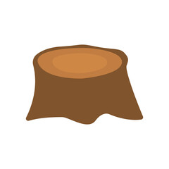 stump icon on a white background, vector illustration