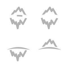 iceberg icon on a white background, vector illustration