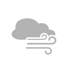 cloud icon, windy weather, vector illustration