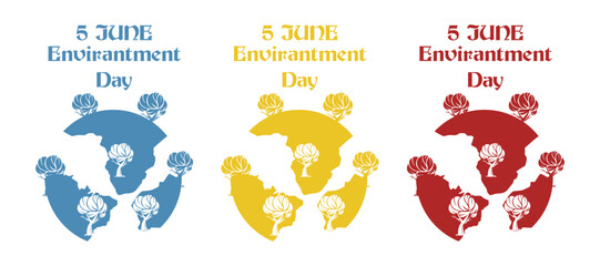 Naklejka premium World Earth Day, leaves, vector illustration