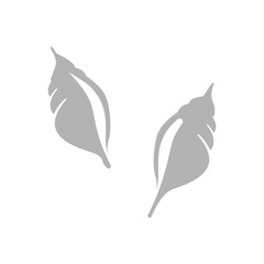 seashell icon on a white background, vector illustration