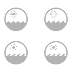 sea waves icon on a white background, vector illustration