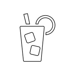 cocktail icon on a white background, vector illustration
