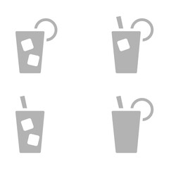 cocktail icon on a white background, vector illustration