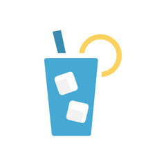 cocktail icon on a white background, vector illustration