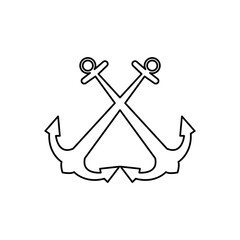 anchors icon on a white background, vector illustration