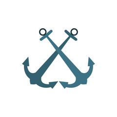 anchors icon on a white background, vector illustration