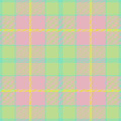 Fototapeta premium Plaid seamless pattern in green. Check fabric texture. Vector textile print.