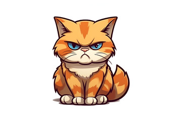 cat, sticker, white background. generative ai