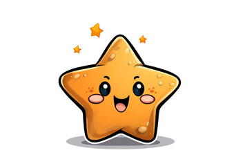 Obraz premium star, sticker, white background, generative ai