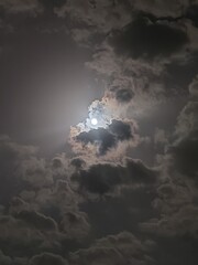Moon with clouds 