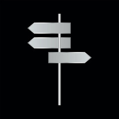 Metal blank signpost vector ilustration.