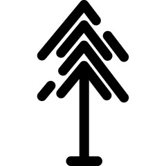 Arrow Shape Geometric Tree Line Icon