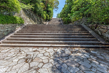 Stone stairs and stone walls