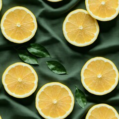 seamless pattern with lemon slices