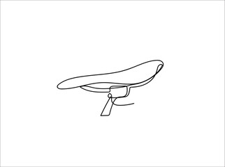 Bicycle seat world bicycle day concept continuous line drawing