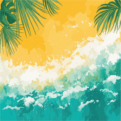 tropical background with palm