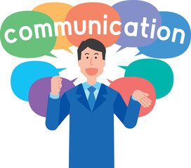 コミュニケーションをとる男性