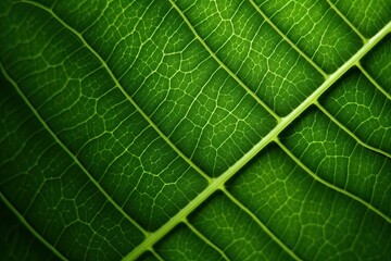 Close up green leaf texture abstract nature background