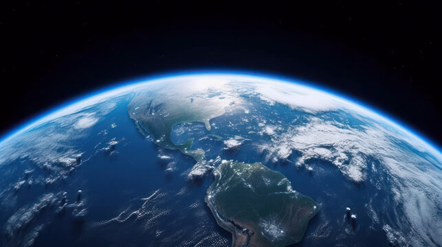 earth planet view from space. generative ai