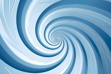 Abstract blue background with a white spiral pattern, Generative ai