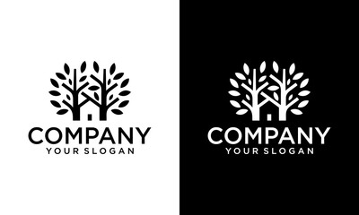 Obraz premium Tree House business logo vector, Brand Identity Logos design, modern logo, Logo Designs Vector Illustration Template