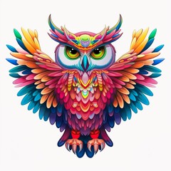 colorful owl | Generative AI 