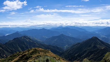 Fototapeta premium Peak View at Heights - generative ai