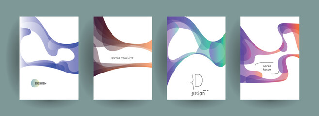 Geometric pattern background texture for brochure cover design. gradient color gradient banner template. Abstract vector wave shape for presentation templates	