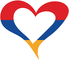 vector illustration	of Armenia flag heart icon