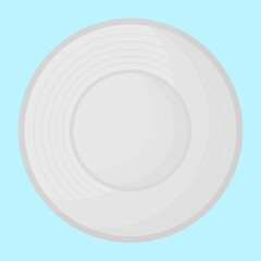 Dish, bowl in flat vector illustration design