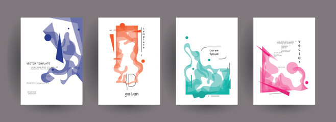 Geometric pattern background texture for brochure cover design. gradient color gradient banner template. Abstract vector wave shape for presentation templates	