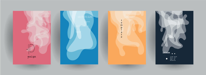 Abstract gradient vector background for business brochure cover design