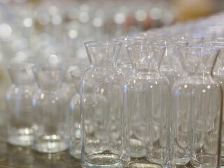empty drinking glasses at an event