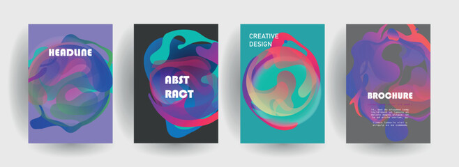 Abstract gradient vector background for business brochure cover design