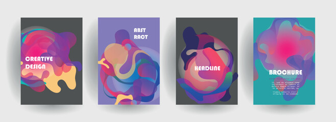 Abstract gradient vector background for business brochure cover design