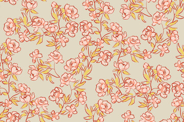 gentle bright tiny flowers pattern For summer print dress