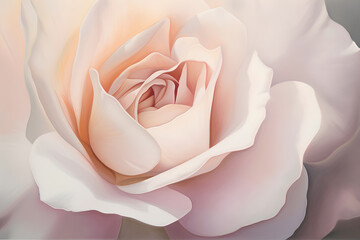 Tender rose stylized acrilic drawing art background ai generated
