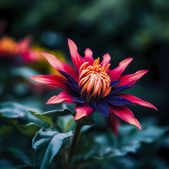 Blossom of Twilight: Radiant Opening Flower from a Mystical Realm