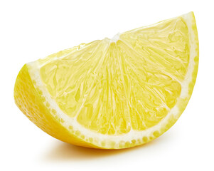 Lemon slice fruit isolated
