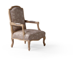 Classic armchair isolated on white background