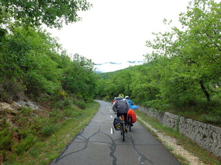 Naklejka premium Clermont-ferrand - Forcalquier à vélo