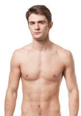 Fototapeta premium Young beautiful slim strong man