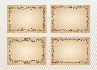 Decorative vintage frame template  border square shape