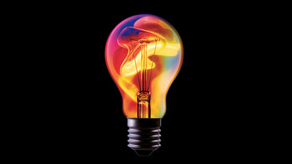 glowing lightbulb, generative ai